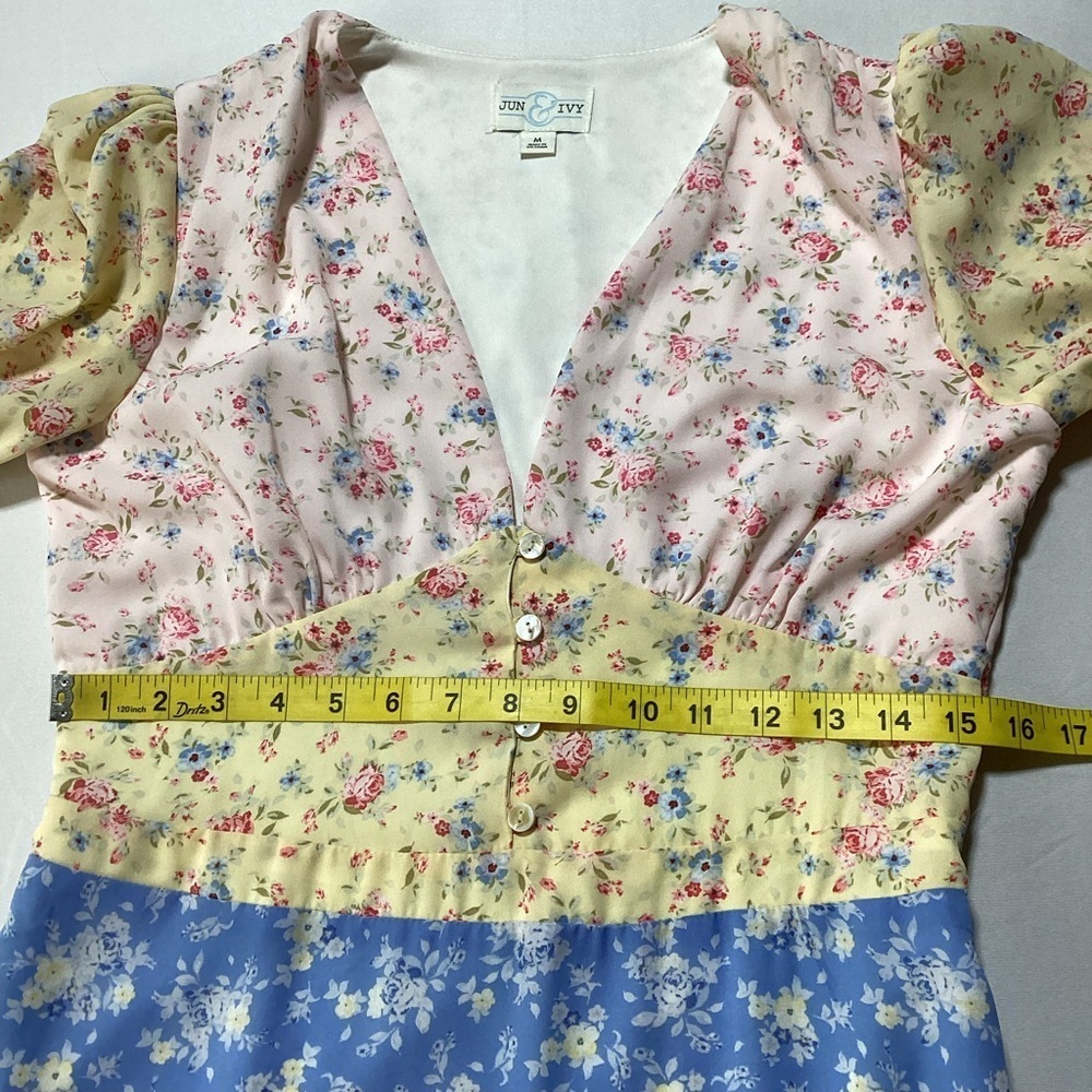 Floral Patchwork Mini Dress - Picture 12 of 13